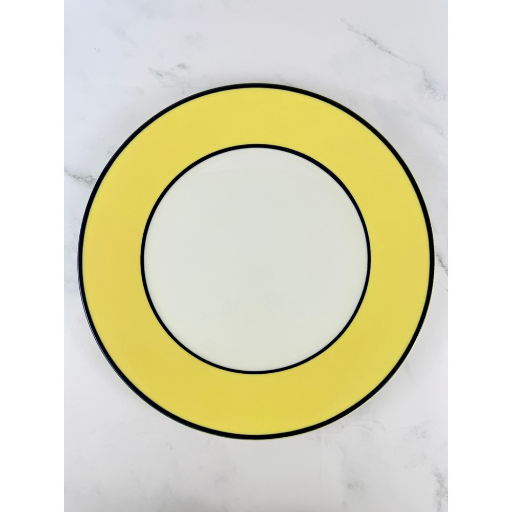 VTG Pagnossin Spa Yellow Blue 12 1/4" Chop Plate Platter Charger Made in Italy